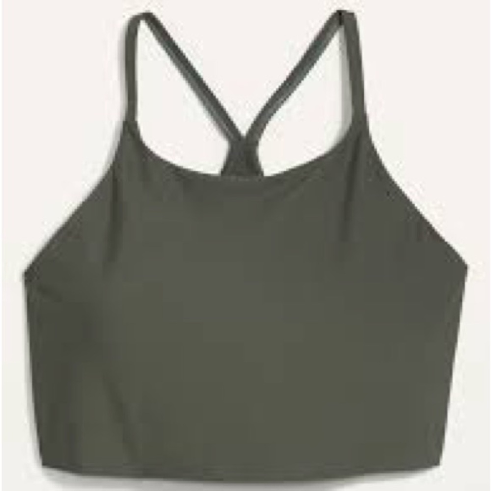 NEW!Old Navy 3X power soft light support, long line sports bra terrestrial green